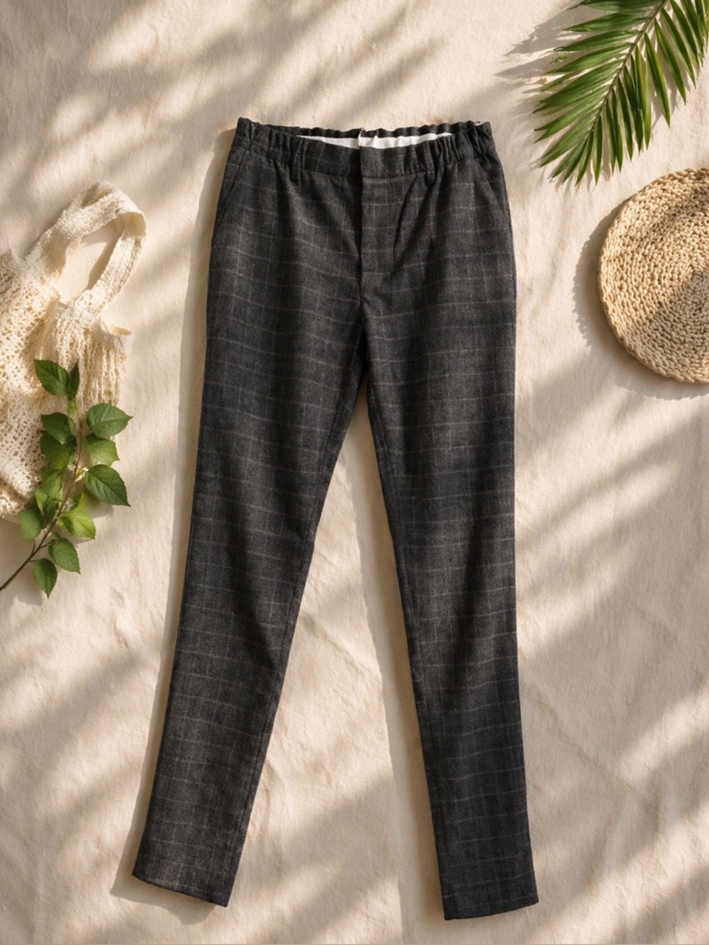 NWT Civil Society Brooklyn Glen Plaid Dress Pants 30x32 Charcoal Gray Modern Fit
